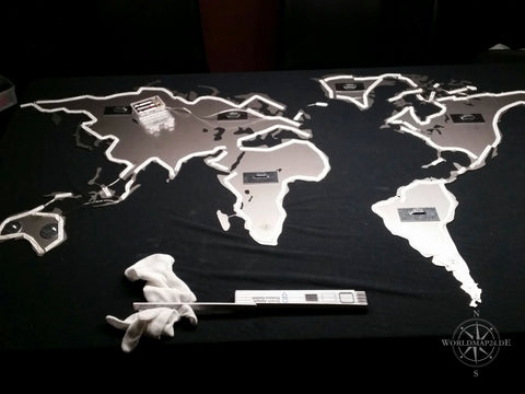 Carte de tous les continents du monde avec dos LED