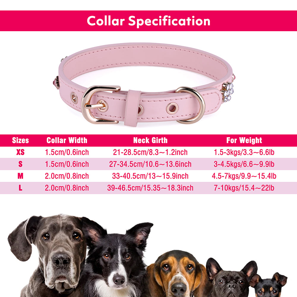 Designer Dog Accessories PU Leather Diamond Pattern Dogs Collars Adjustable  Size Collar And Leash Set Luxury Pet Supplies From Xinliang_qb, $8.05