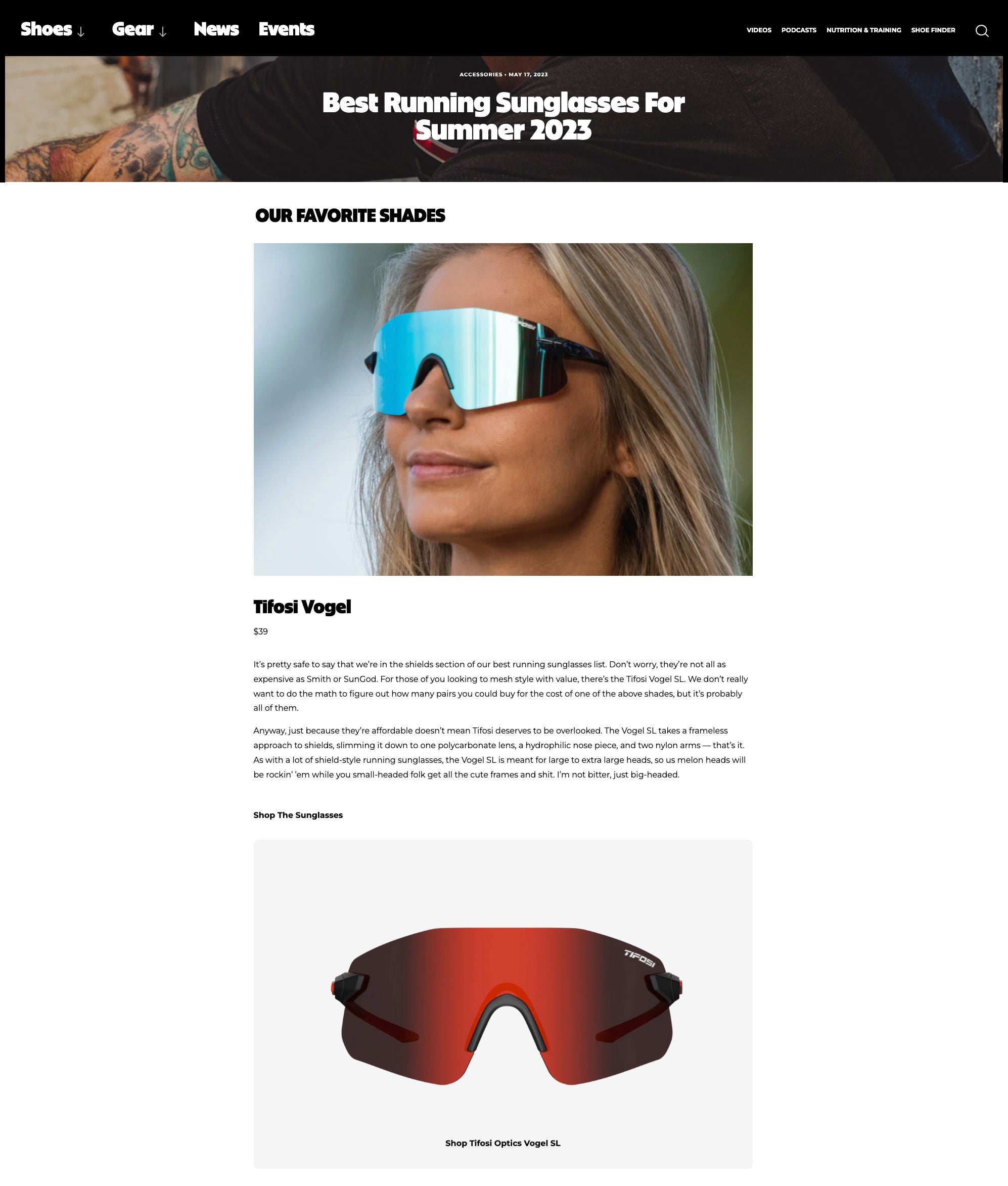 Best Running Sunglasses For Summer 2023 - Vogel SL