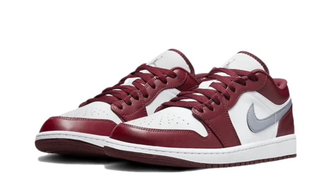 burgundy and white jordan 1