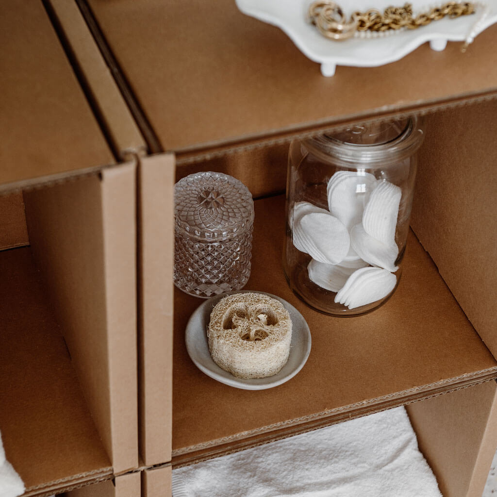 How To Make Cardboard Box Shelves • Homely Economics