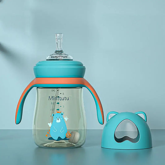 Pop Straw Water Bottle - 480ml Drinking Bottle for Kids – TheToddly