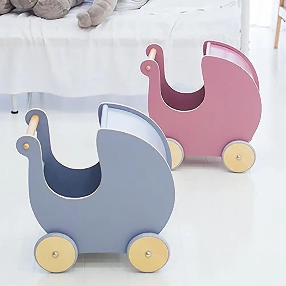 Geneigd zijn Zeggen Het Dora Houten Loopkar - Poppenwagen Baby Wandelwagen – TheToddly