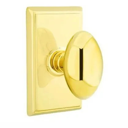 Egg Knob with Rectangular Rosette