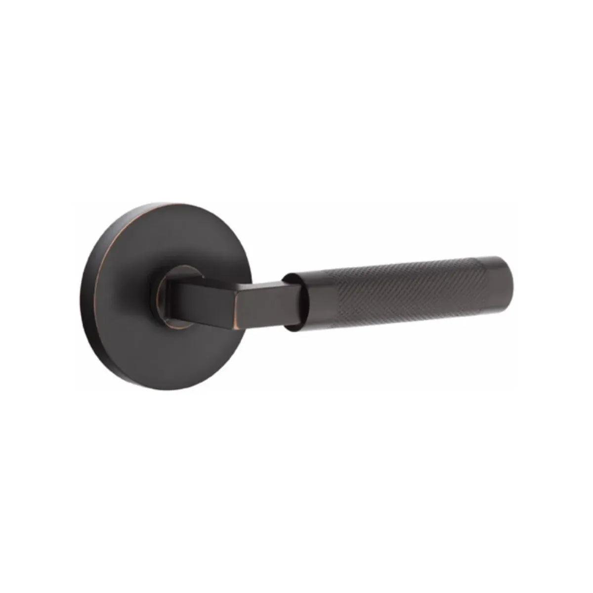 Select L-Square Knurled Lever with Disk Rosette