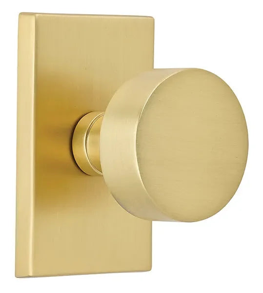 Round Knob With Modern Rectangular Rosette