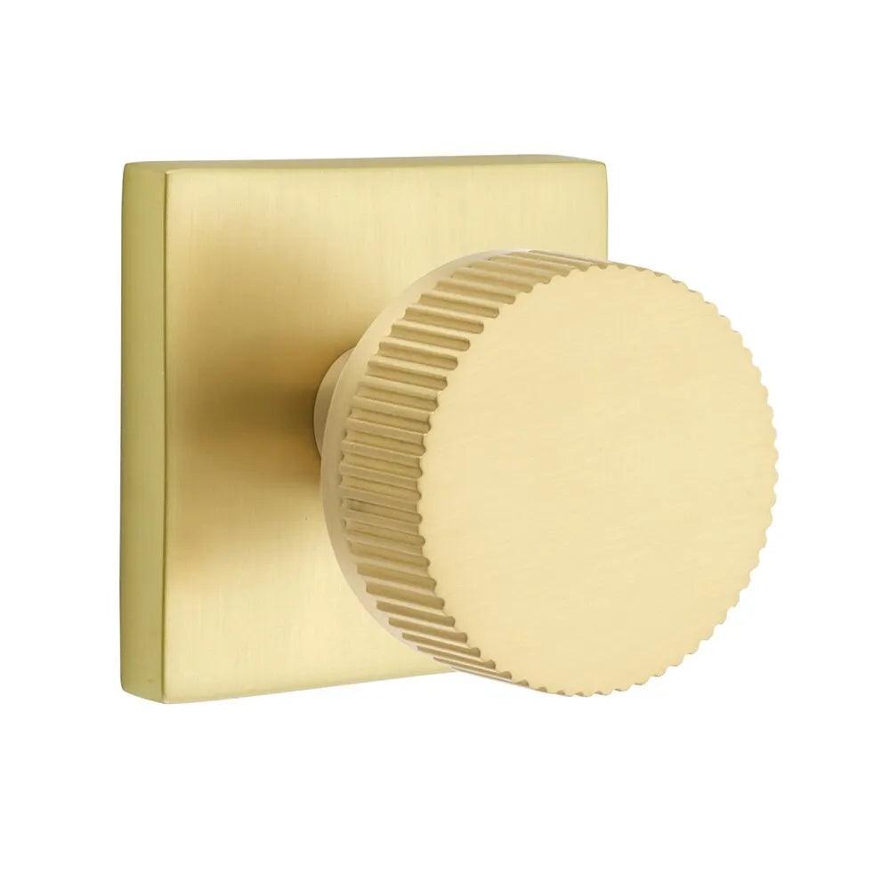 Select Conical Straight Knurled Knob with Square Rosette