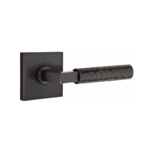 Select L-Square Hammered Lever with Square Rosette - Coastal Hardware Store
