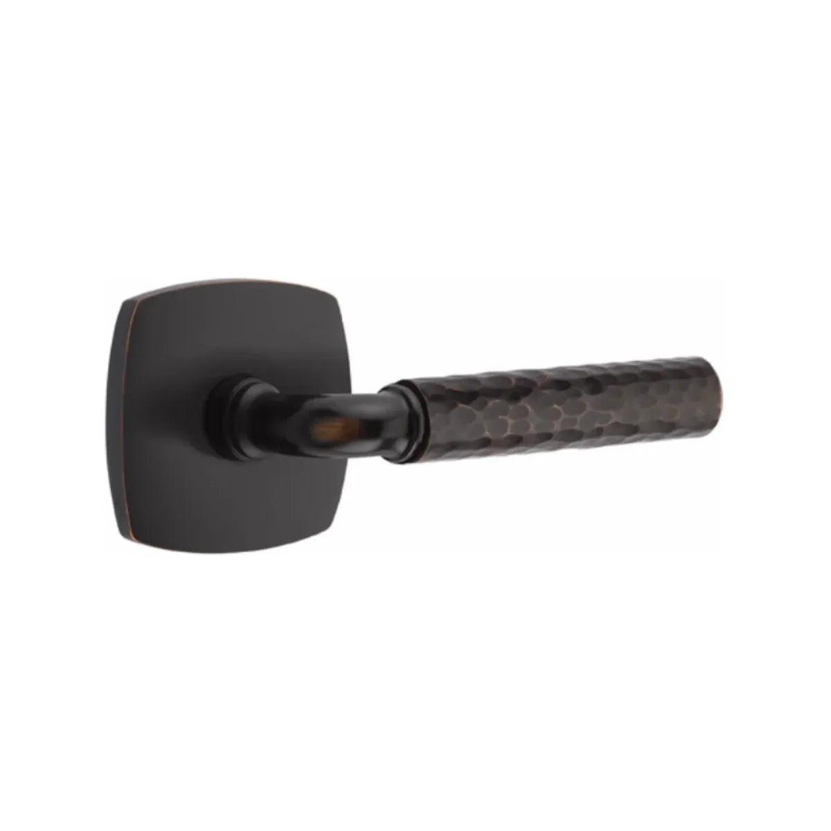 Select R-Bar Hammered Lever with Urban Modern Rosette