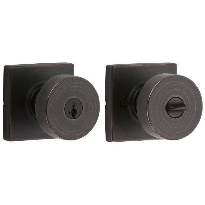 Pismo Knob with Square Rosette Entry Lock with Smartkey