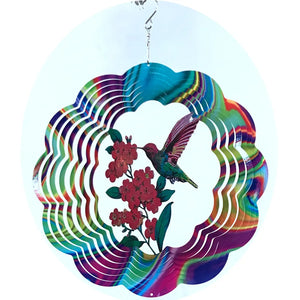 12 inch Bird Flower Wind Spinner Stainless Steel - Danu's Mystic Misfits