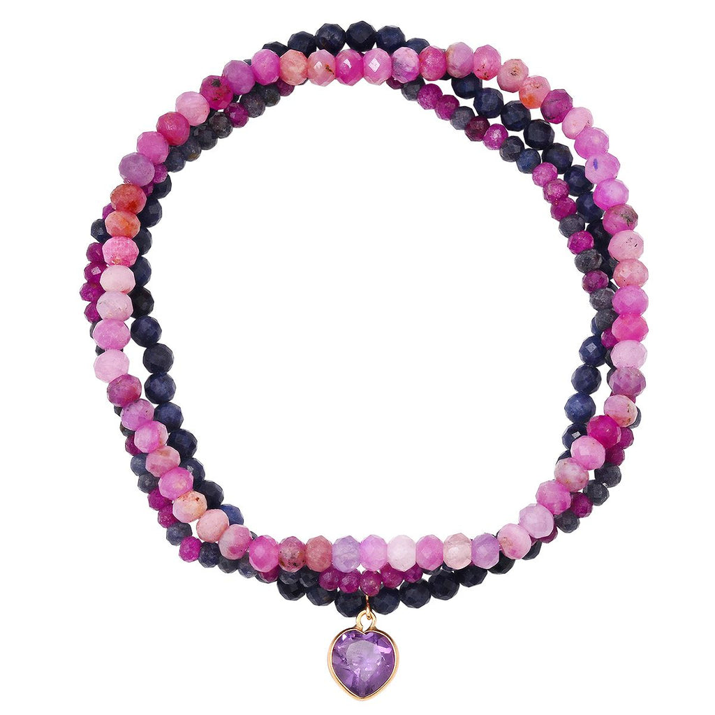 Amethyst Peace Bracelet 4mm Beads, Solacely