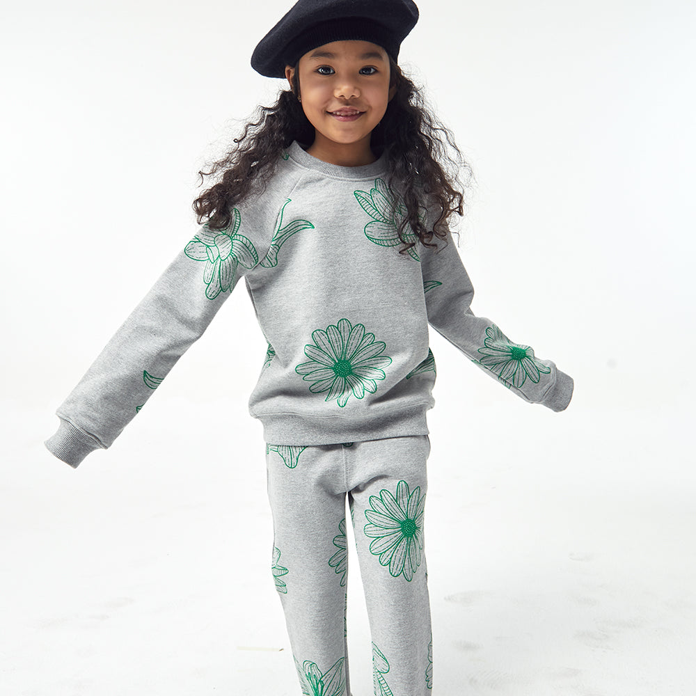 KIDS SWEATSHIRT ALL FLOWER (GREY) – Mardi Mercredi