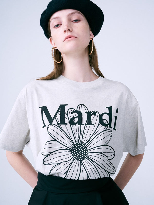 SWEATSHIRT FLOWERMARDI (HEATHER CORAL) – Mardi Mercredi