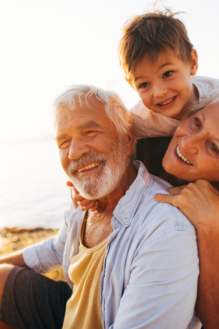 Grandparents with their grandchild