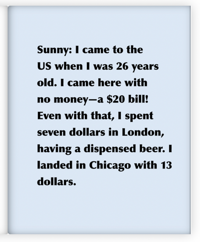Sunny talks about only coming the US with $13