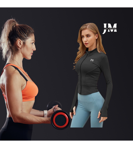 Women's Sports Slim Fit Activewear Lightweight Gym Full Zip-up Yoga Jacket