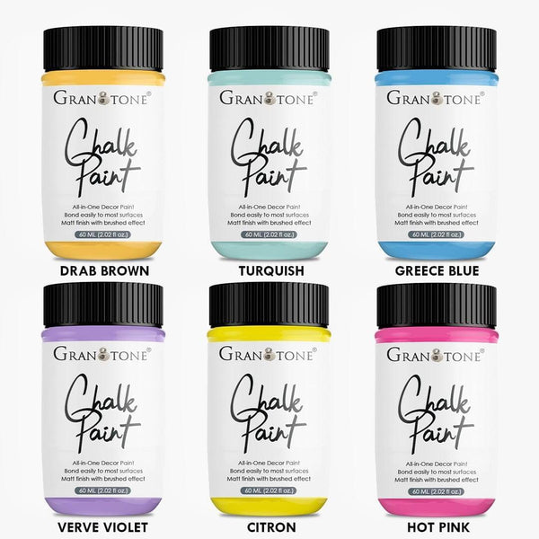 Dark Glamour Chalk Paints Set (Set of - 6 Colors) 60ml Each