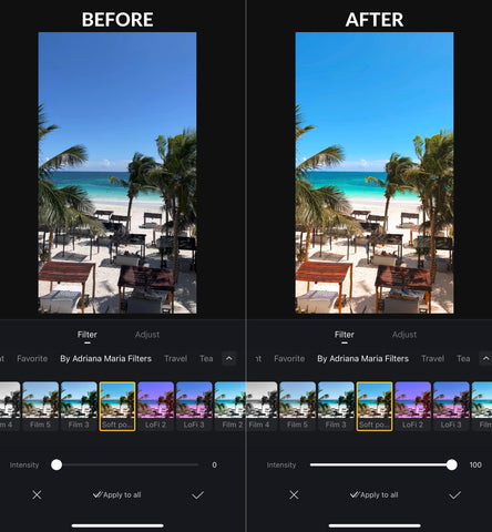 example of how to edit videos with LUTs on iPhone