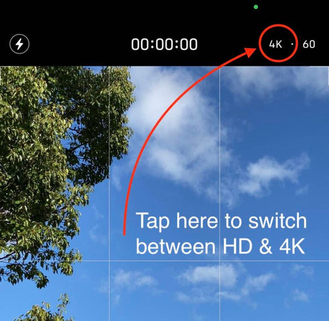 how to change iphone video resolution to 4k