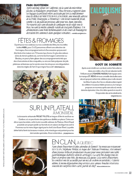 Screenshot of magazine article about Nibbl. featuring four charcuterie boards.