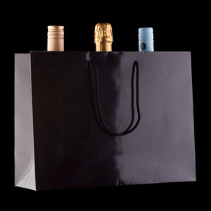 black glossy gift bags