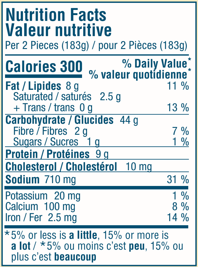 carmela-nutritional-label