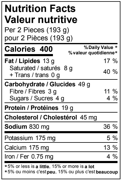 martina-nutritional-label