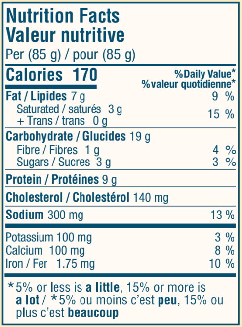 torino-pasta-nutritional-label