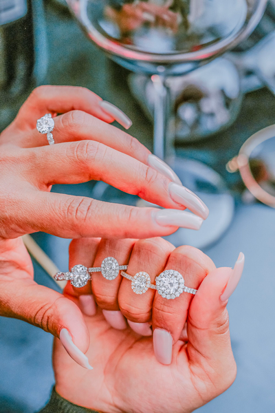 Multiple Diamond Rings With Halo