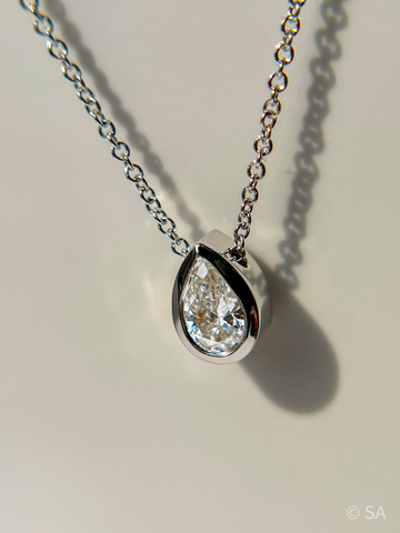 Pear Diamond Necklace