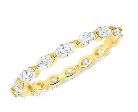 Marquise 18k Gold Eternity Band