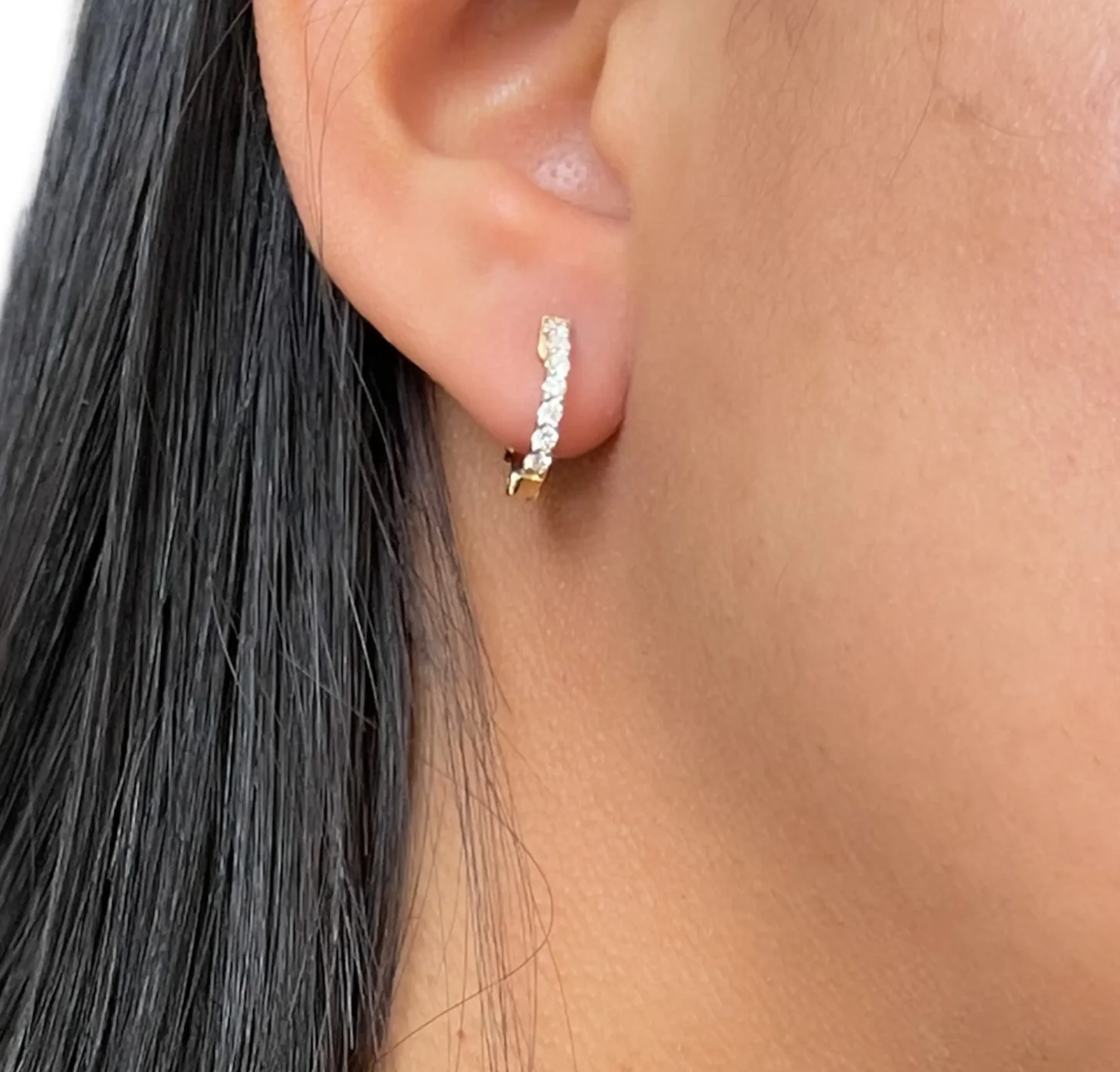 Diamond Hoop Earrings