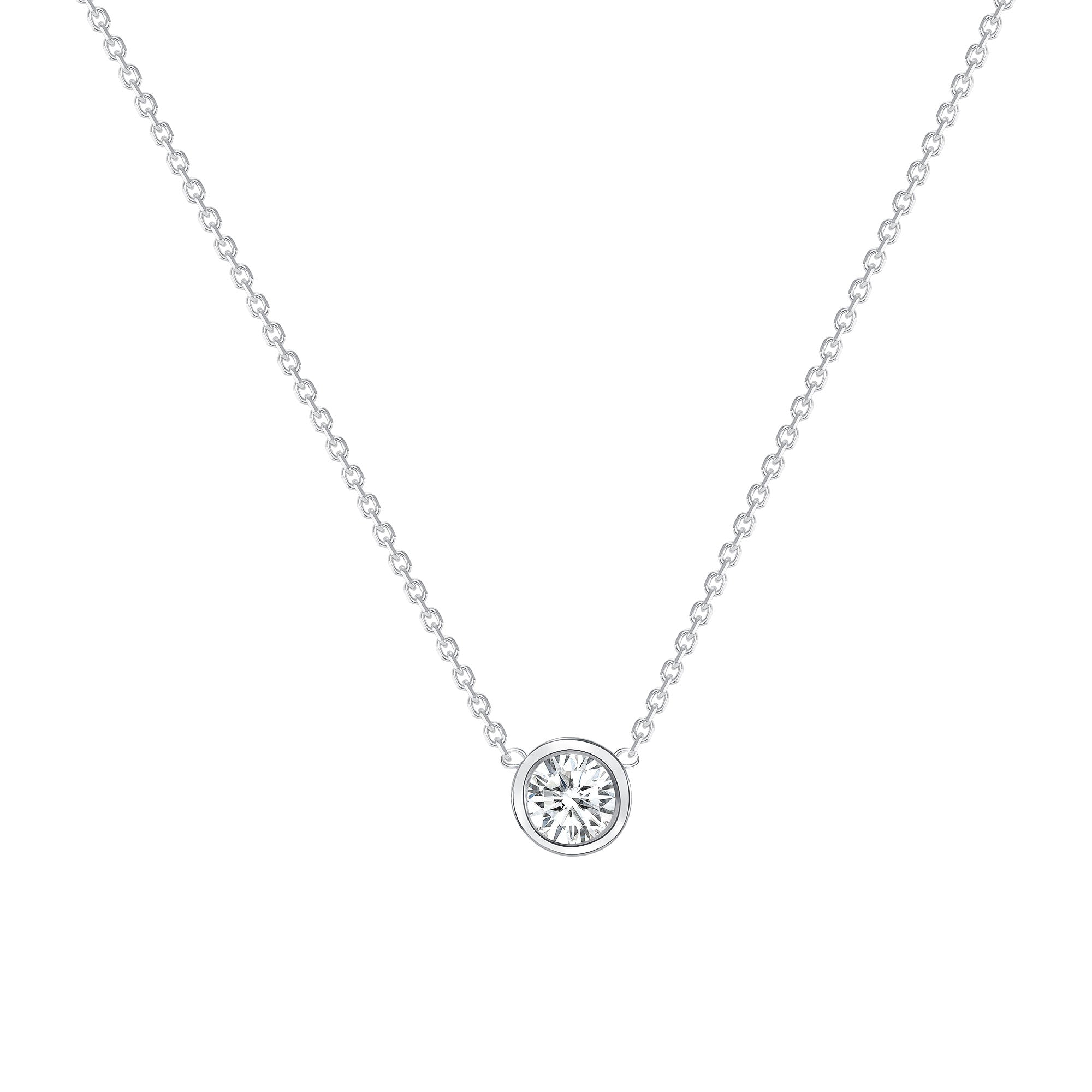 Diamond Bezel Strand Necklace – Baby Gold