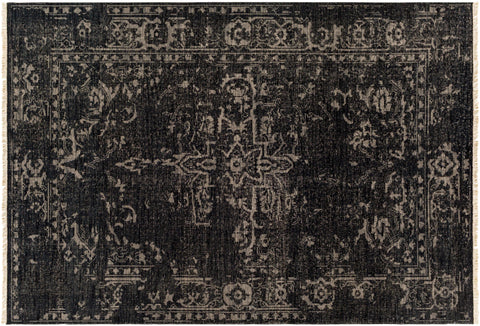 The Fairfax black wool rug