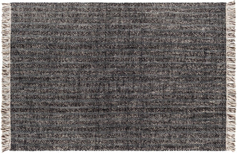 The Helena black wool rug