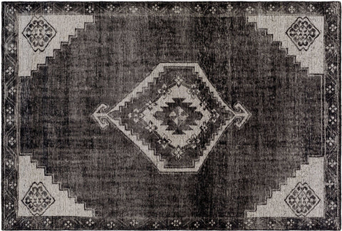 The Saxon black wool rug