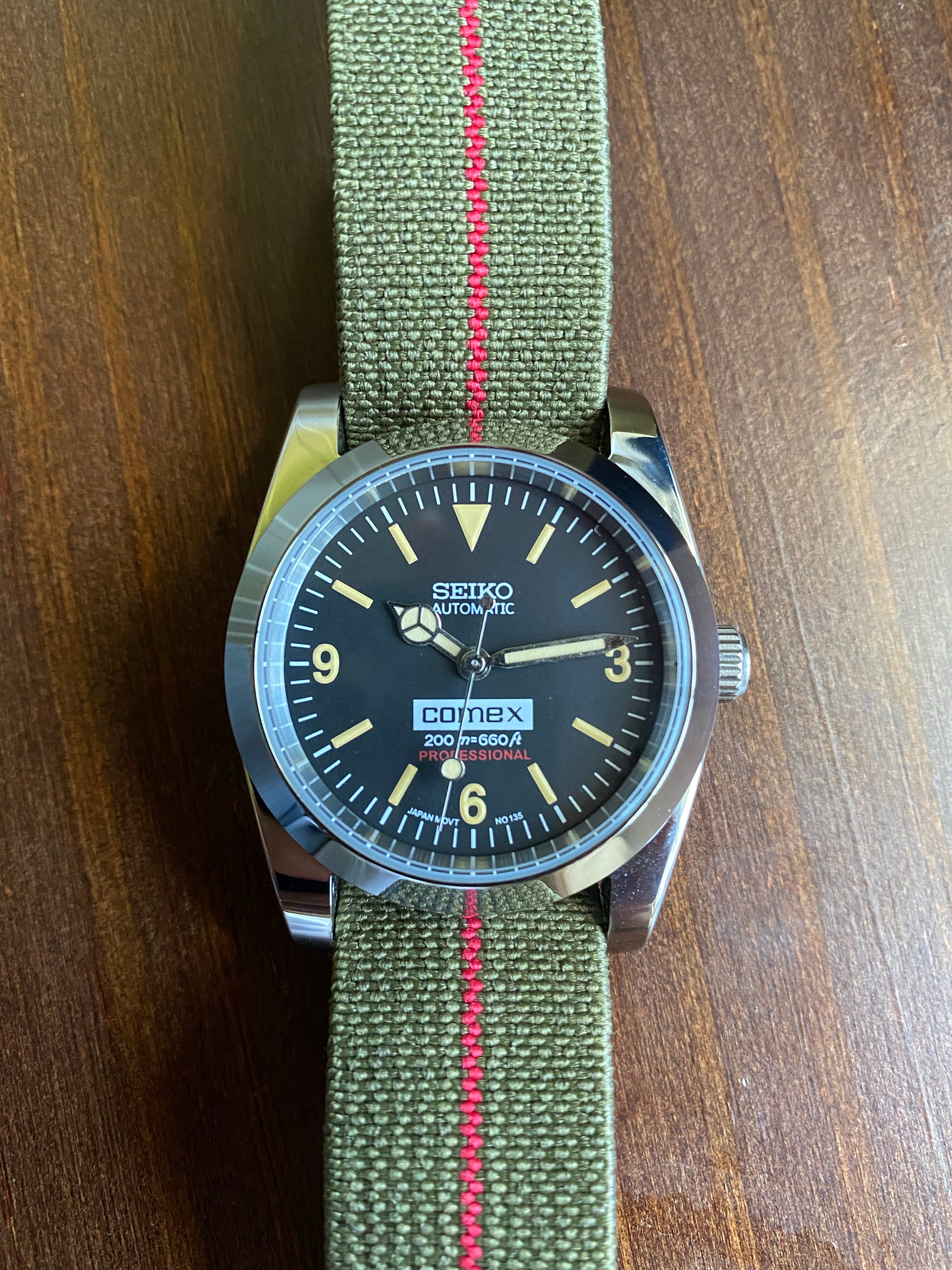 36mm COMEX MILSUB Explorer Seiko Mod – Tropic Timeworks