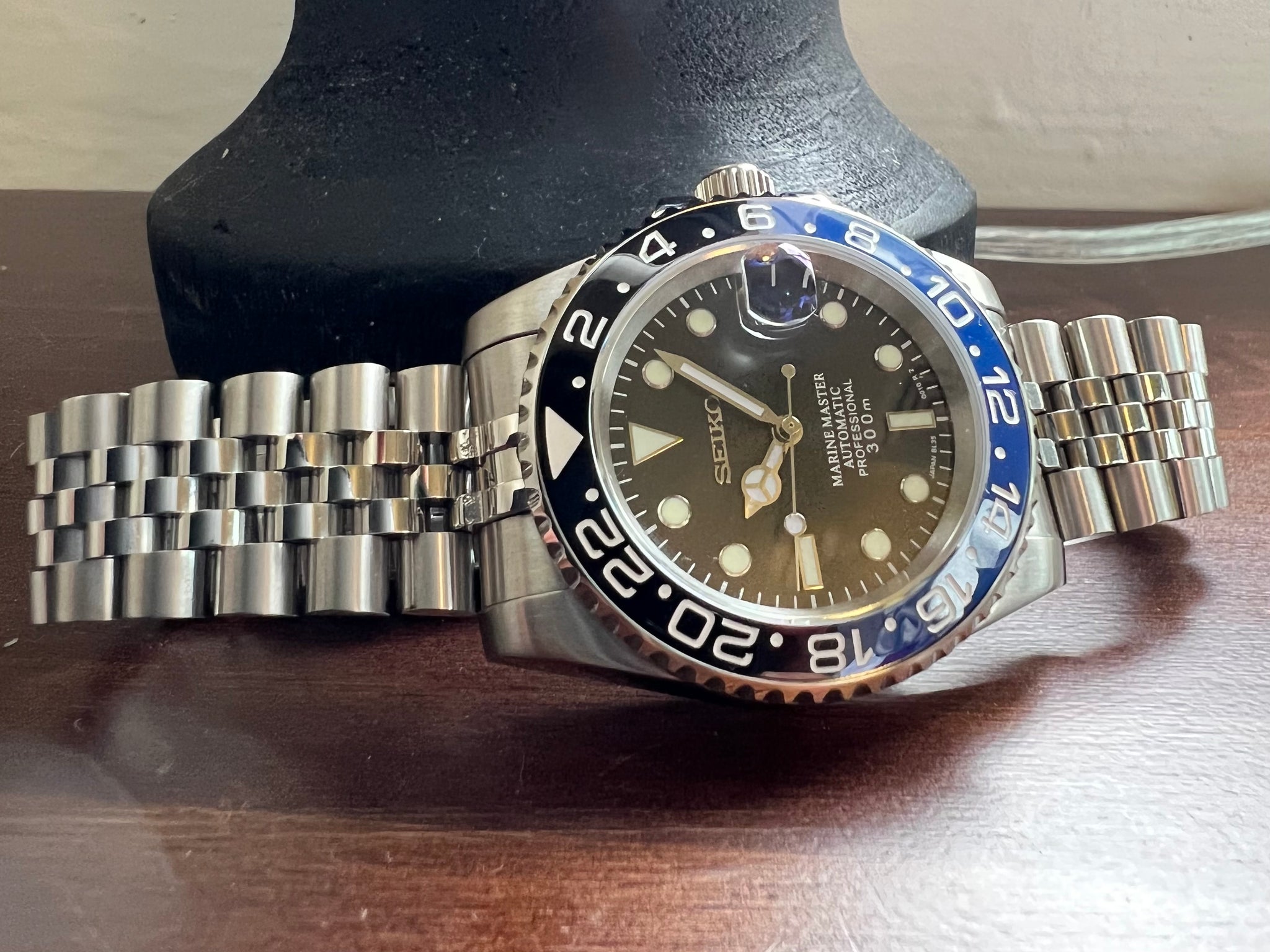 seiko gmt batman mod