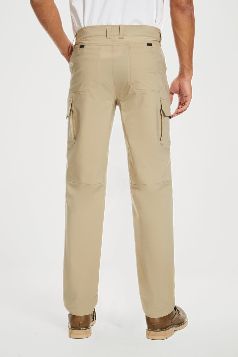 Men's Hiking Pants Waterproof Outdoor Cargo Pants with Zipper Pockets ...