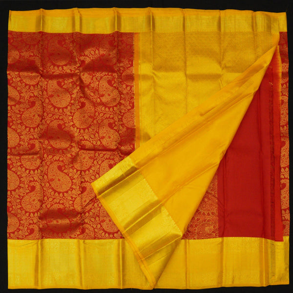 Gorgeous Red Kancheepuram Bridal Silk saris | Bridal silk saree, Indian  silk sarees, Elegant saree