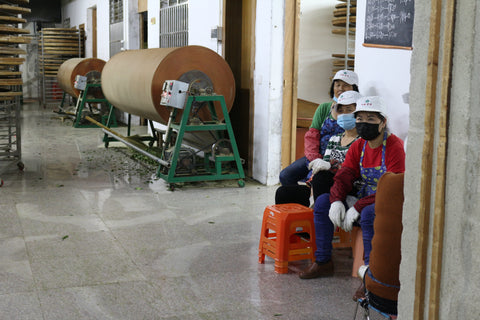 Tea workers waiting