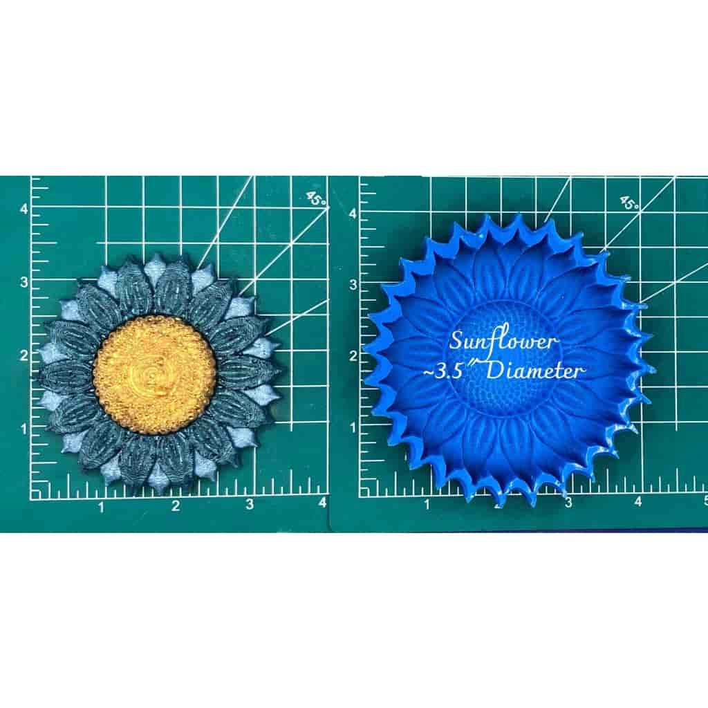 #1687 Have You Ever Seen Such A Beautiful Sunflower Silicone Mold? 