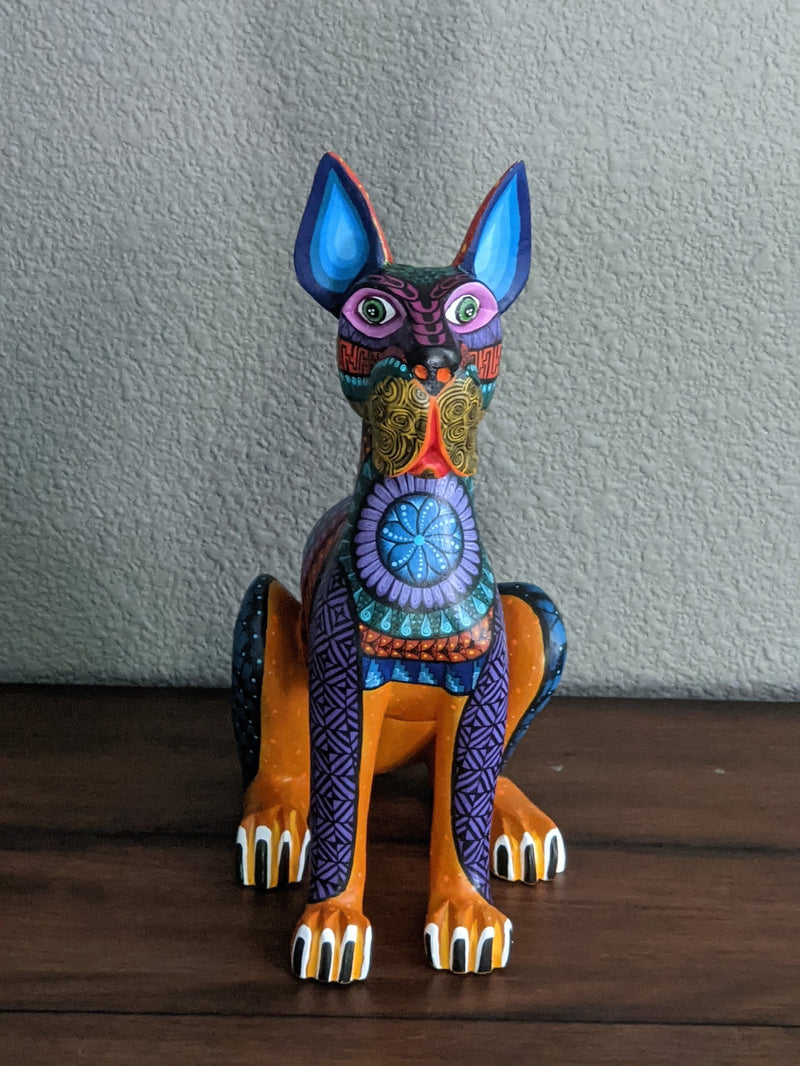 Dog Alebrije Figurine, Handmade Home Decor, Folk Art from Oaxaca Mexic ...