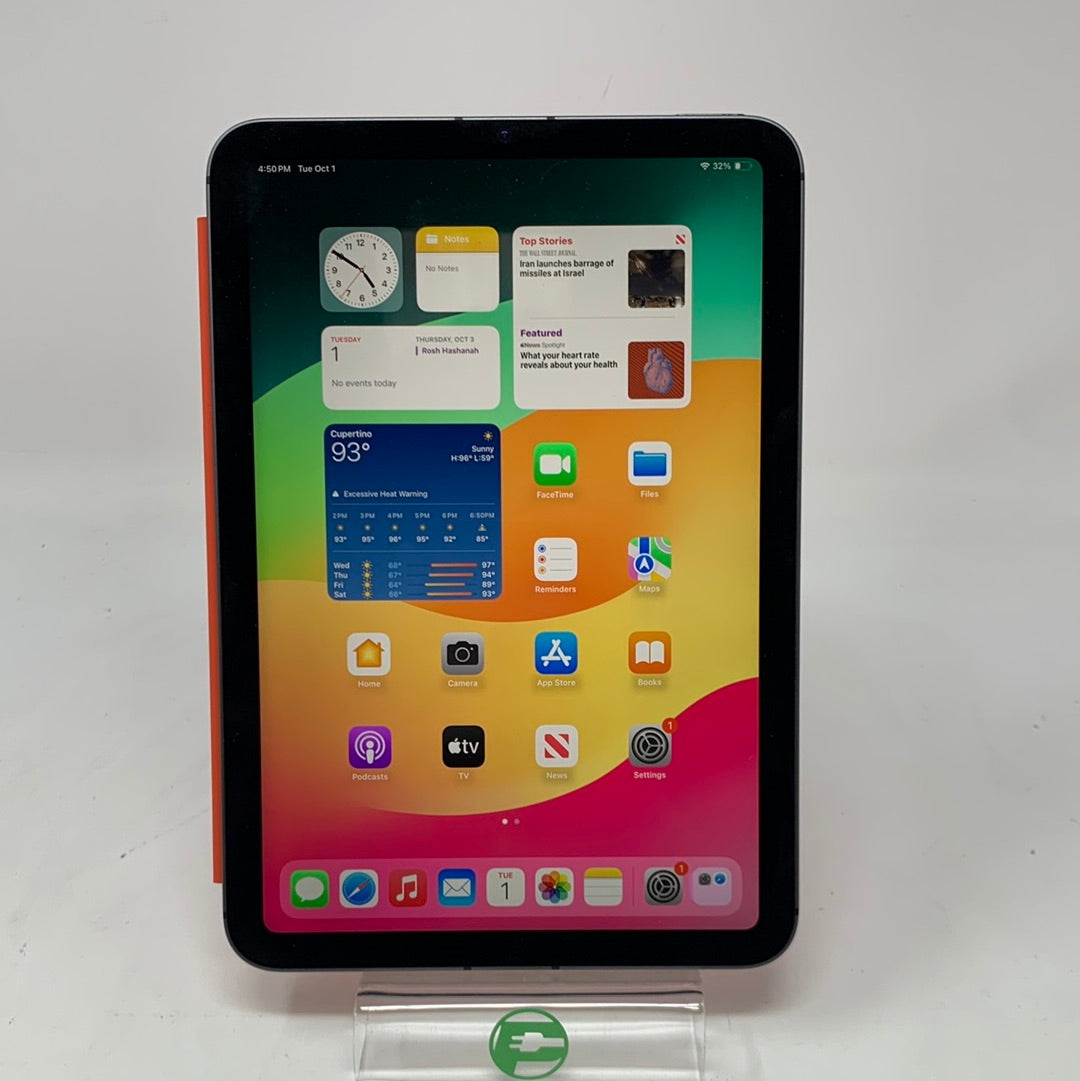 Factory Unlocked Apple iPad Mini 6th Gen 64GB Space Gray MK893LL/A