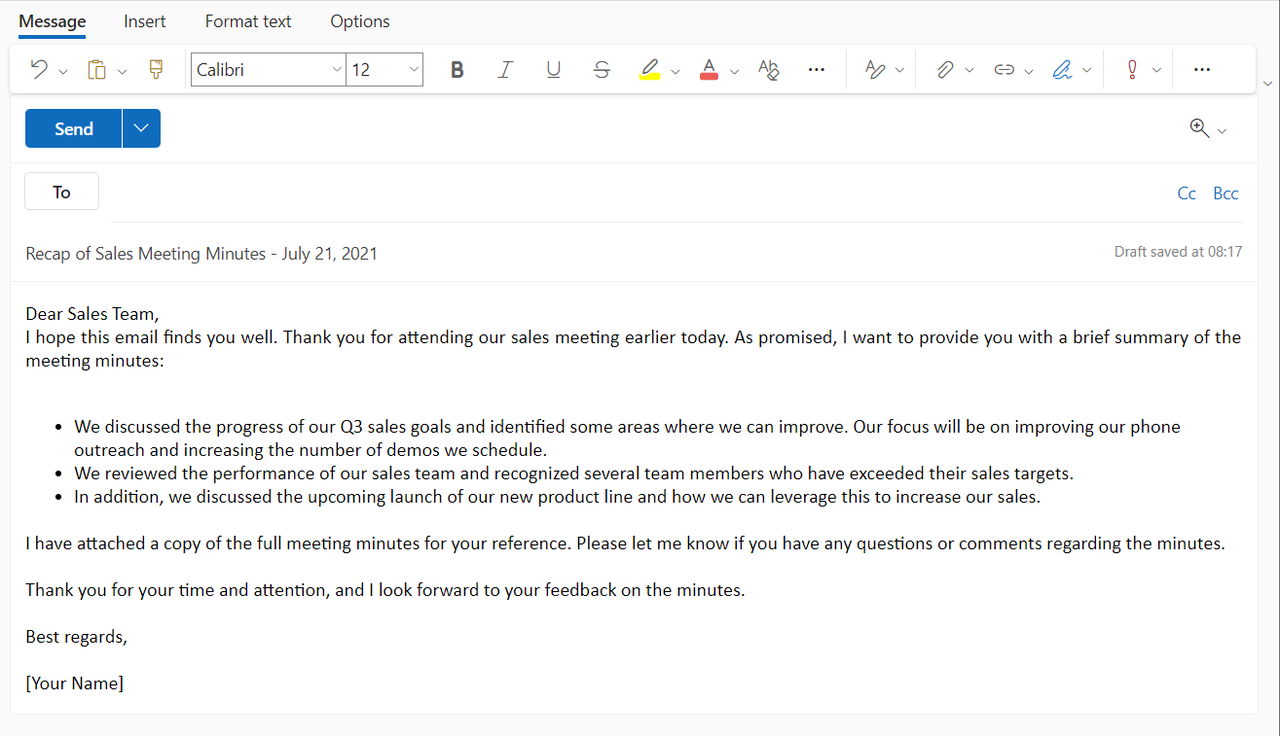 30 Minutes Of Meeting Email Example Document Template - vrogue.co