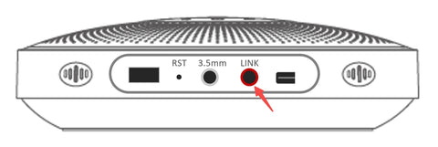 speakerphone's indicator light