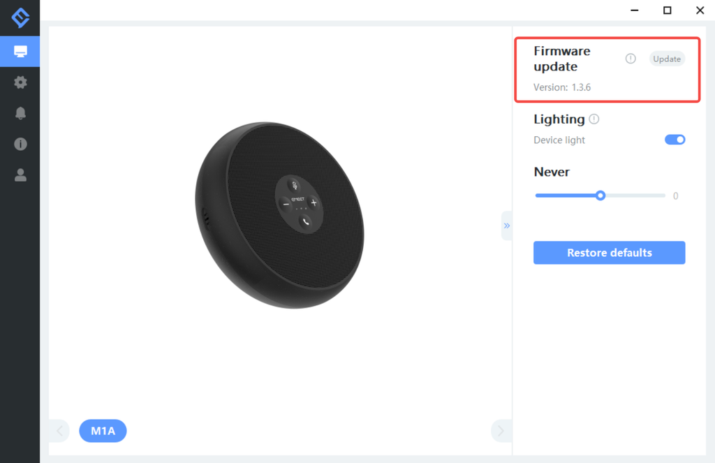 USB Speakerphone M1A Firmware Update