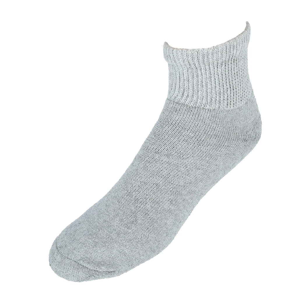 Women's Black/Grey Diabetic Socks with Grippers x3 Pairs - Gripjoy Socks