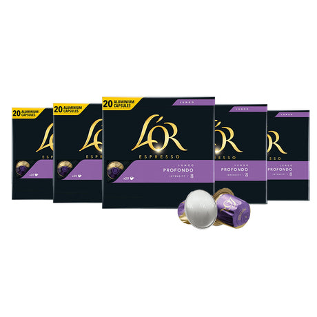 LOR Espresso Ristretto Coffee (3 x Boxes 120 Capsules Pods